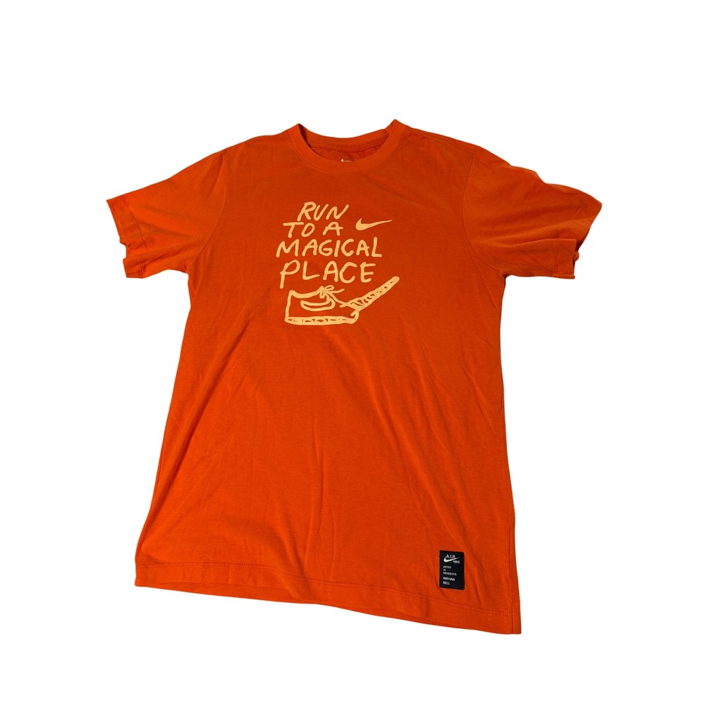 Nike Orange Size Small Crew Neck Tee Run to a Magical Place